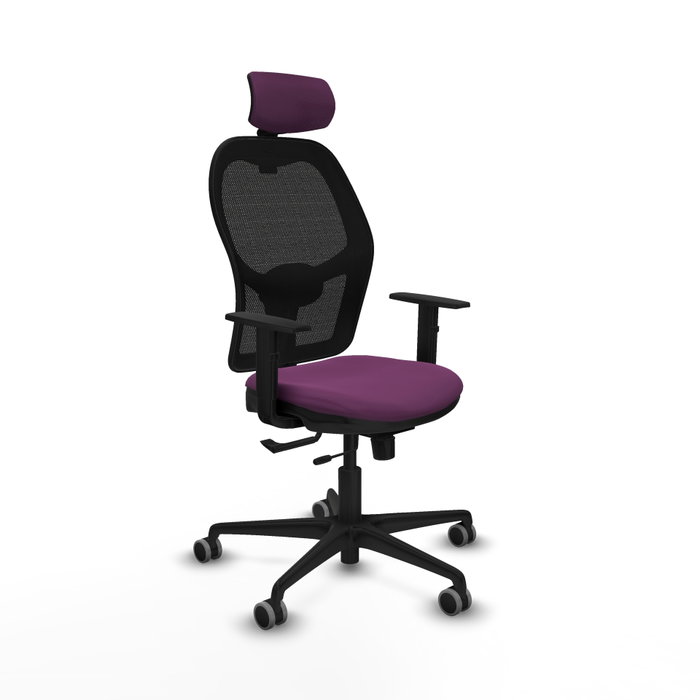 PIQUERAS Y CRESPO Silla de oficina Jorquera con mecanismo Sincro/Traslack Morado y Negro PIQUERAS Y CRESPO Silla de oficina Jorquera con mecanismo Sincro/Traslack Morado y Negro