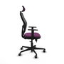 PIQUERAS Y CRESPO Silla de oficina Jorquera con mecanismo Sincro/Traslack Morado y Negro