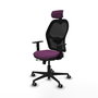 PIQUERAS Y CRESPO Silla de oficina Jorquera con mecanismo Sincro/Traslack Morado y Negro