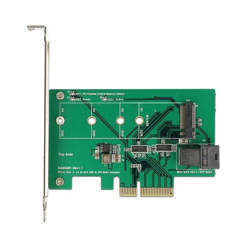 DeLOCK 89517 Adaptador PCI Express x4 para NVMe M.2 Interno y SFF-8643 con Factor de Forma Low Profile DeLOCK 89517 Adaptador PCI Express x4 para NVMe M.2 Interno y SFF-8643 con Factor de Forma Low Profile