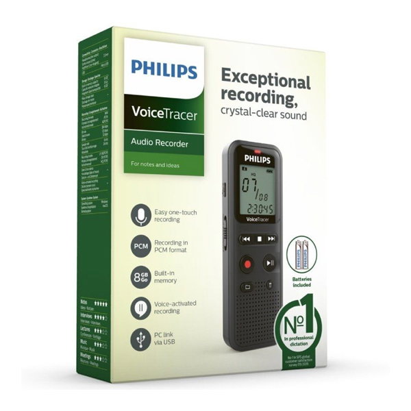 Philips VoiceTracer DVT1160 Grabadora de Voz 8 GB Negro Philips VoiceTracer DVT1160 Grabadora de Voz 8 GB Negro