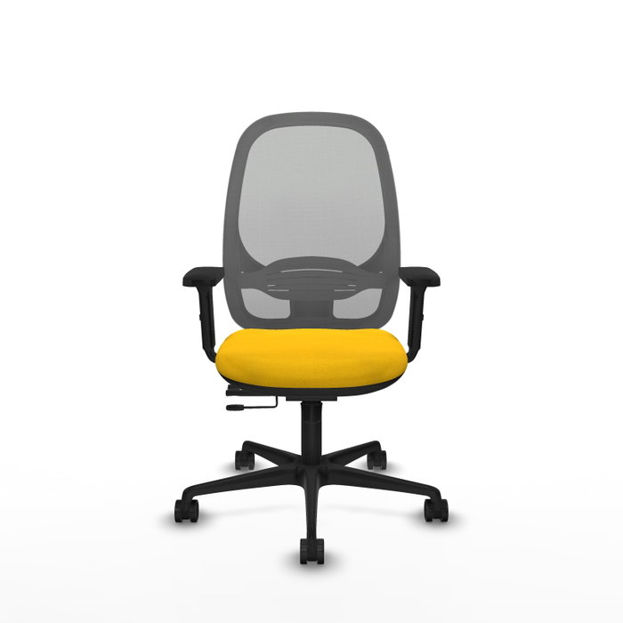 PIQUERAS Y CRESPO Silla de oficina Cilanco con mecanismo Sincro/Traslack, Amarillo y Gris PIQUERAS Y CRESPO Silla de oficina Cilanco con mecanismo Sincro/Traslack, Amarillo y Gris