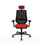 PIQUERAS Y CRESPO Silla de oficina Mardos Rojo/Negro con mecanismo Sincro/Traslack