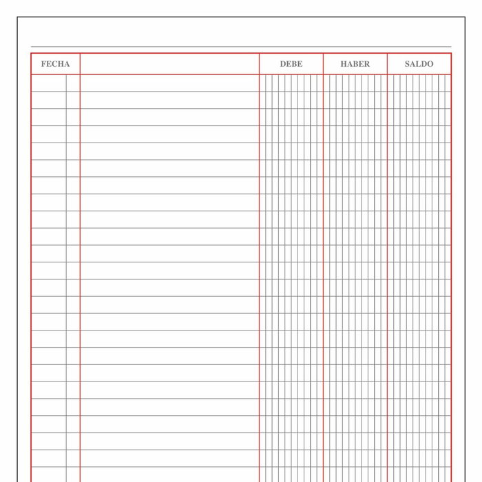 Dohe Libro de Cuentas Corrientes Folio Natural 100 Hojas