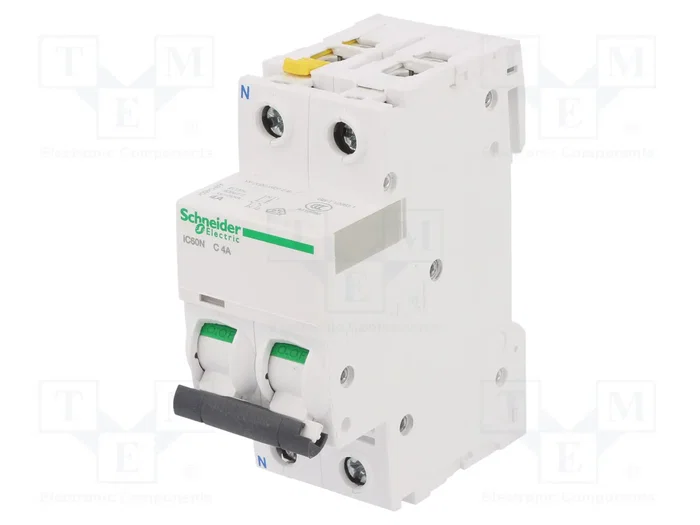 SCHNEIDER ELECTRIC iC60N Interruptor magnetotérmico 4A 1+N 6kA SCHNEIDER ELECTRIC iC60N Interruptor magnetotérmico 4A 1+N 6kA