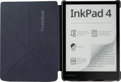 PocketBook H-SO-743-K-WW Funda para libro electrónico Negro - Compatible con PocketBook Inkpad 4 / InkPad Color 3, 7.8" (19.8 cm), Microfibra y PU