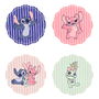 WIDDOP & CO Set 4 Posavasos Cerámica Stitch Disney Personajes