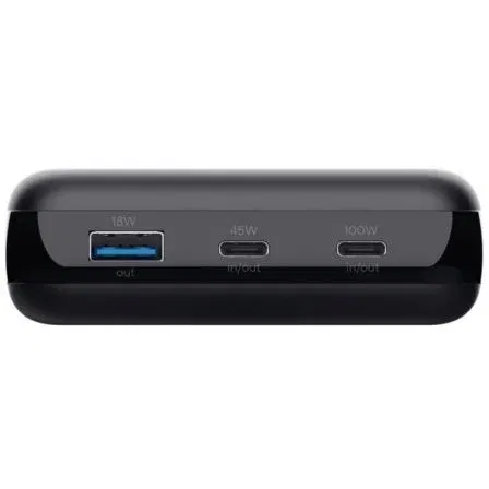 Trust Batería Externa/Powerbank Laro 20000mAh 100W Negra - Carga Rápida USB-C para Portátiles, MacBook, Smartphone y Tablet