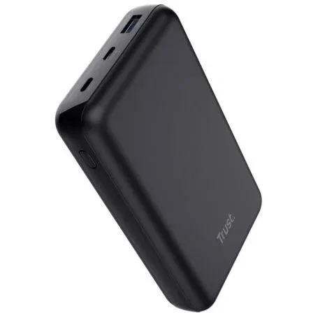 Trust Batería Externa/Powerbank Laro 20000mAh 100W Negra - Carga Rápida USB-C para Portátiles, MacBook, Smartphone y Tablet