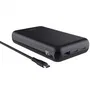 Trust Batería Externa/Powerbank Laro 20000mAh 100W Negra - Carga Rápida USB-C para Portátiles, MacBook, Smartphone y Tablet