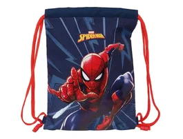 Bolsa Mochila con Cuerdas Spider-Man Azul 26 x 34 x 1 cm