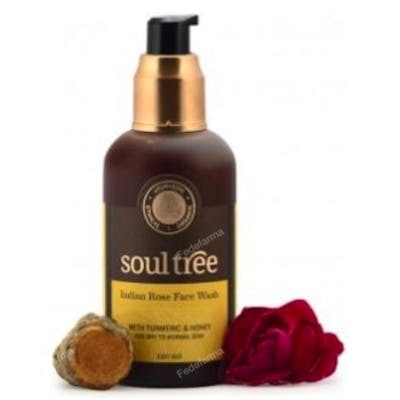 SOULTREE Gel Limpiador Facial rosas y curcuma 120ml SOULTREE Gel Limpiador Facial rosas y curcuma 120ml