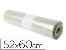 Blanca Bolsas de basura domestica translucida 52x60cm galga 70 rollo de 20 unidades