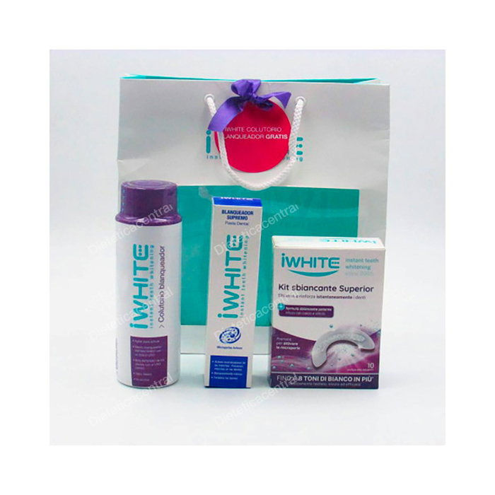 IWHITE Kit Blanq Supremo 10 Moldes Pasta Blanqueadora 75ml + Colutorio Bucal