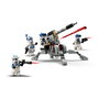 LEGO Star Wars 75345 Pack de Combate Soldados Clon 501 con 4 Minifiguras y Cañón Antivehículo AV-7, para +6 años