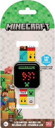Kids Euroswan Minecraft Reloj Digital LED con Luz y Funciones, 3.5 cm