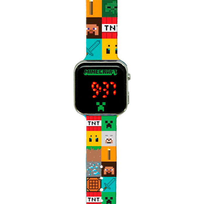 Kids Licensing Reloj LED Minecraft Infantil Unisex Kids Licensing Reloj LED Minecraft Infantil Unisex