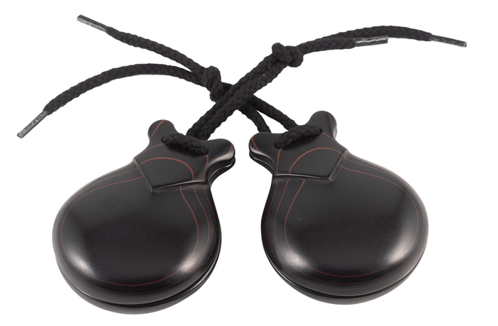 Castañuelas Jale Fibra Negra Veta Roja Nº6