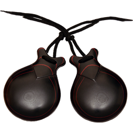 Castañuelas Jale Fibra Negra Veta Roja Nº6