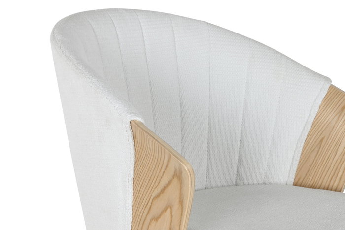 DKD Home Decor Silla Scandi Blanco 60 x 57.5 x 75 cm Madera y Poliester