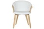 DKD Home Decor Silla Scandi Blanco 60 x 57.5 x 75 cm Madera y Poliester