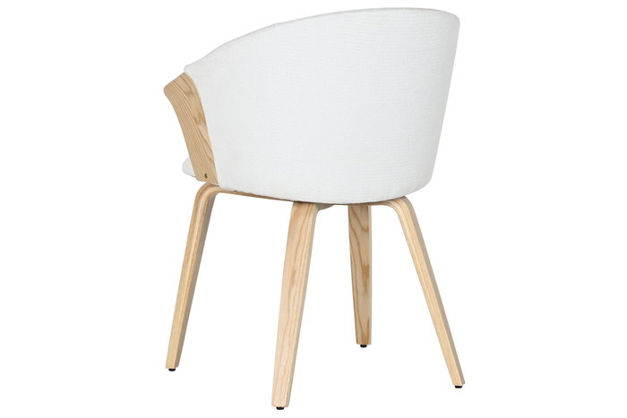 DKD Home Decor Silla Scandi Blanco 60 x 57.5 x 75 cm Madera y Poliester