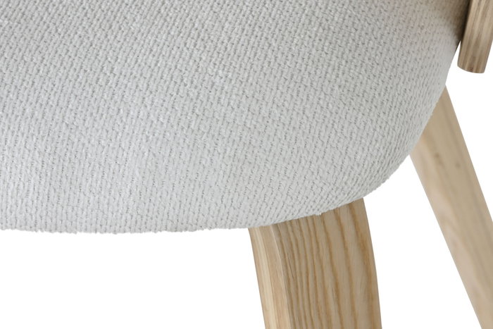 DKD Home Decor Silla Scandi Blanco 60 x 57.5 x 75 cm Madera y Poliester