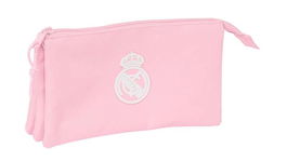Portatodo Triple Real Madrid C.F. Rosa 22 x 12 x 3 cm