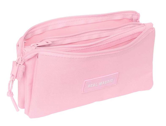 Safta Portatodo Triple Real Madrid Chica Rosa 22x12x3 cm Safta Portatodo Triple Real Madrid Chica Rosa 22x12x3 cm
