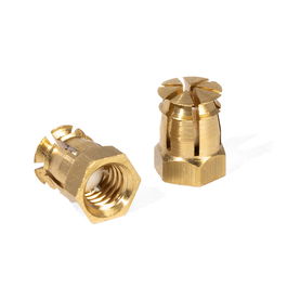 HERRAJES ALK Tuerca Expansible Latón M6-12 con Bola para Taladro 8mm