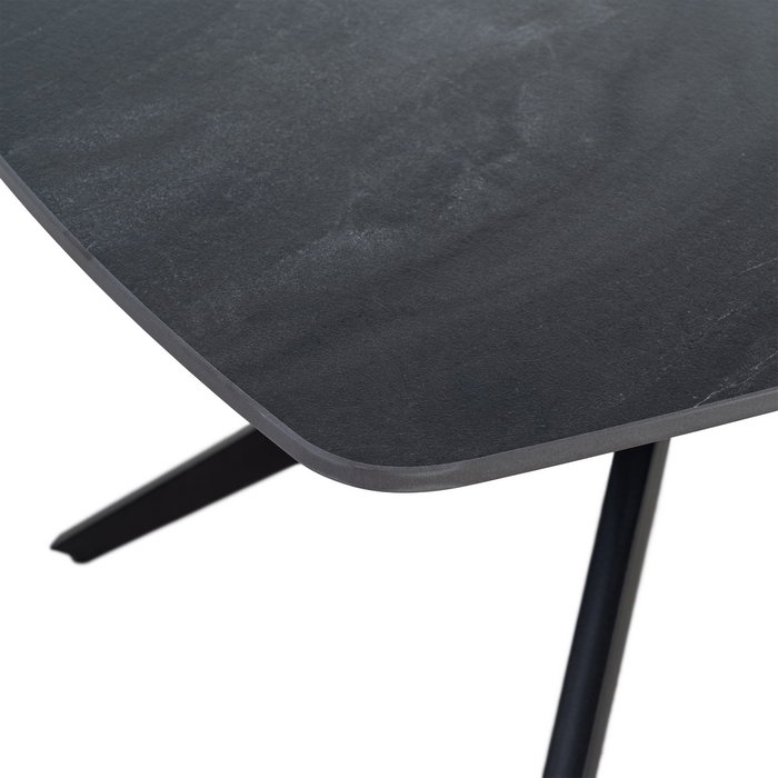 Mesa Centro Negro Piedra Sinterizada 120 X 60 X 42 cm