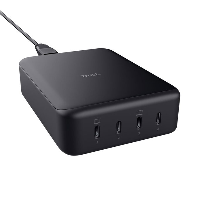 Trust Maxo Cargador de Sobremesa GaN 240 W 4xUSB-C Negro