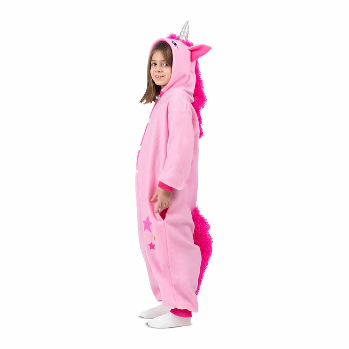 My Other Me Disfraz Unicornio Rosa Talla M (Kigurumi con capucha y cola) de niño/a
