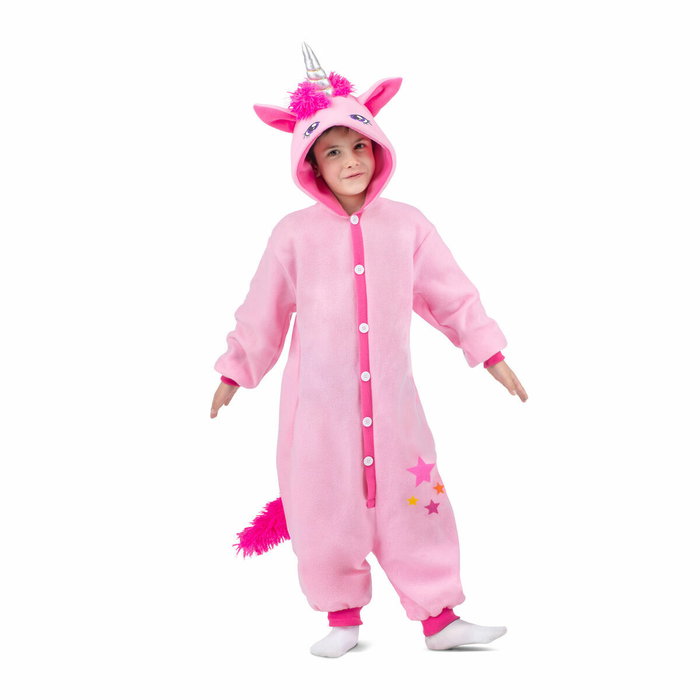 My Other Me Disfraz Unicornio Rosa Talla M (Kigurumi con capucha y cola) de niño/a