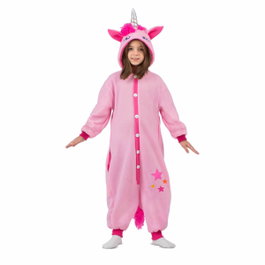 My Other Me Disfraz Unicornio Rosa Talla M (Kigurumi con capucha y cola) de niño/a