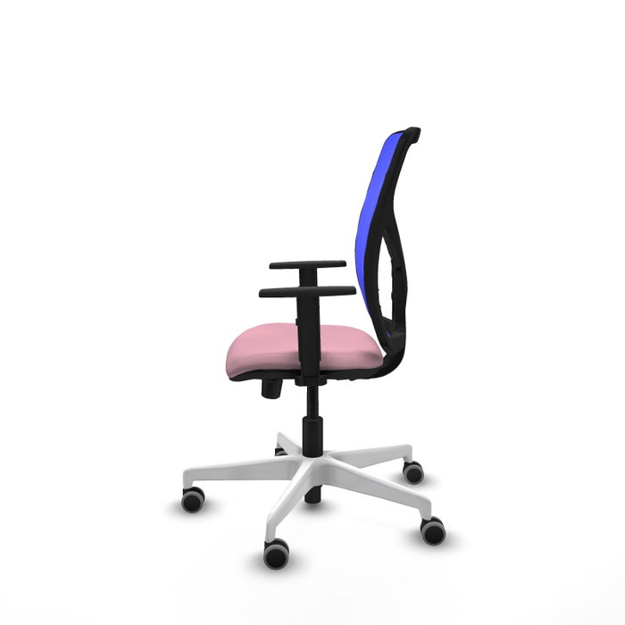 PIQUERAS Y CRESPO Silla de oficina Motilla con mecanismo Sincro/Traslack Rosa y Azul