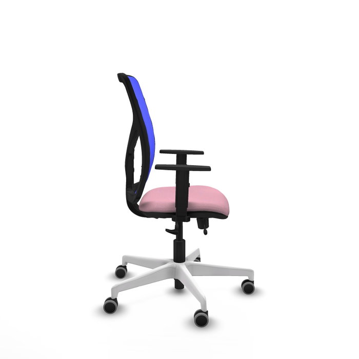 PIQUERAS Y CRESPO Silla de oficina Motilla con mecanismo Sincro/Traslack Rosa y Azul