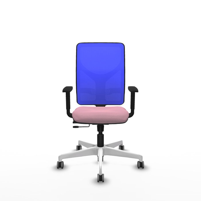 PIQUERAS Y CRESPO Silla de oficina Motilla con mecanismo Sincro/Traslack Rosa y Azul