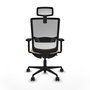 PIQUERAS Y CRESPO Silla de oficina Haches con mecanismo Sincro/Traslack Crema y Blanco