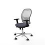 PIQUERAS Y CRESPO Silla de oficina Jorquera con mecanismo Sincro/Traslack Gris y Blanco