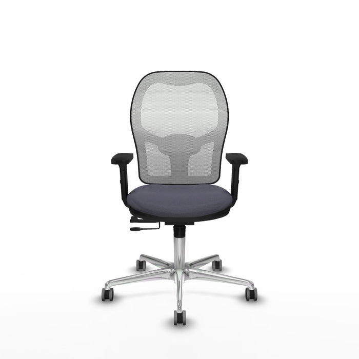 PIQUERAS Y CRESPO Silla de oficina Jorquera con mecanismo Sincro/Traslack Gris y Blanco