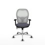 PIQUERAS Y CRESPO Silla de oficina Jorquera con mecanismo Sincro/Traslack Gris y Blanco