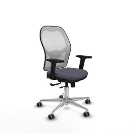 PIQUERAS Y CRESPO Silla de oficina Jorquera con mecanismo Sincro/Traslack Gris y Blanco