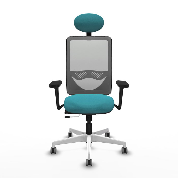 PIQUERAS Y CRESPO Silla de oficina Zulema con mecanismo Sincro/Traslack, Turquesa y Gris PIQUERAS Y CRESPO Silla de oficina Zulema con mecanismo Sincro/Traslack, Turquesa y Gris