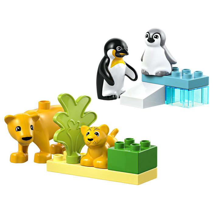 LEGO DUPLO Familias de la Fauna Salvaje: Pingüinos y Leones