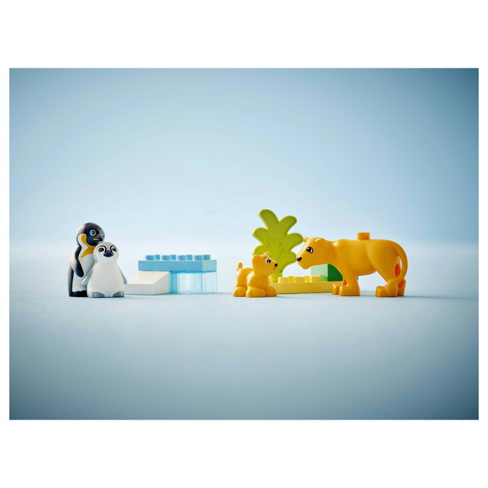 LEGO DUPLO Familias de la Fauna Salvaje: Pingüinos y Leones