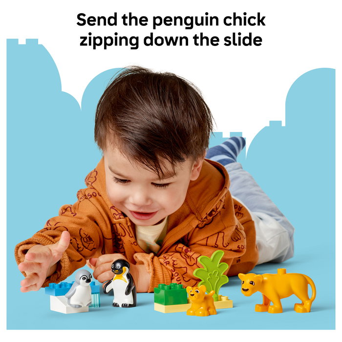 LEGO DUPLO Familias de la Fauna Salvaje: Pingüinos y Leones