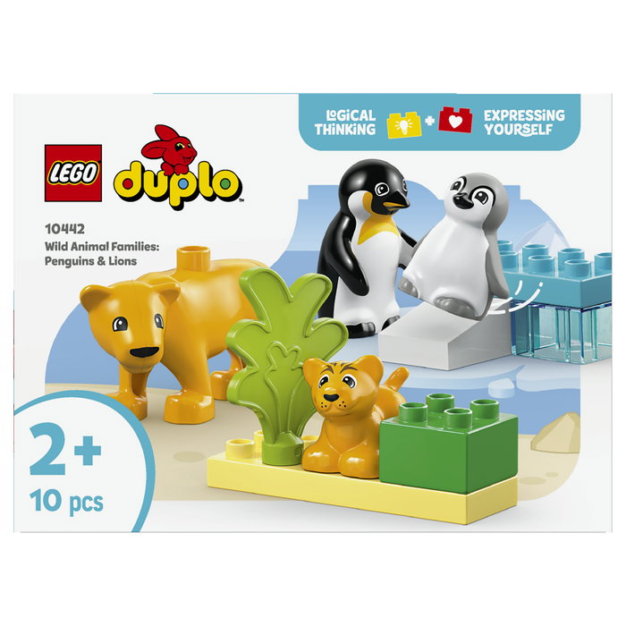 LEGO DUPLO Familias de la Fauna Salvaje: Pingüinos y Leones