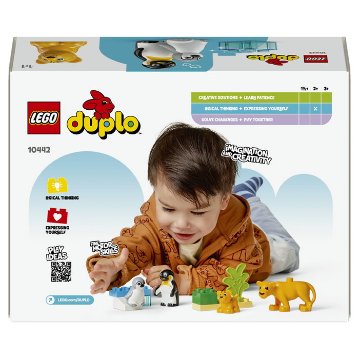 LEGO DUPLO Familias de la Fauna Salvaje: Pingüinos y Leones