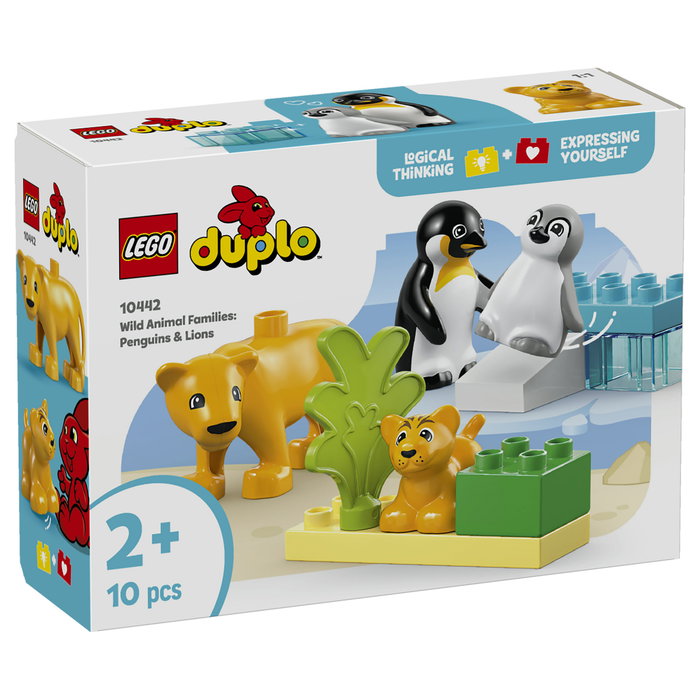 LEGO DUPLO Familias de la Fauna Salvaje: Pingüinos y Leones